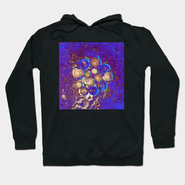 Snail Shells- Violet Blue Hoodie by Shanzehdesigns